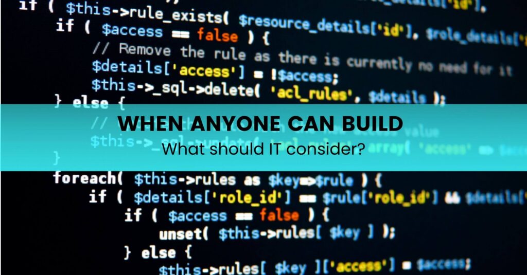 When anyone can build- Sanity Solutions Blog Image
